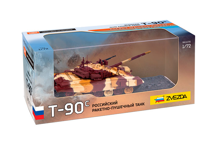 Модель сборная - Российский ракетно-пушечный танк Т-90С  